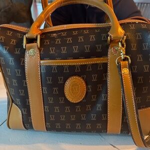 Brown and Tan Monogram Handbag